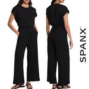 SPANX | AirEssentials® Cap Sleeve Cinched Jumpsuit, Size L, Black